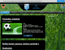 Tablet Screenshot of fotbalunicov.cz